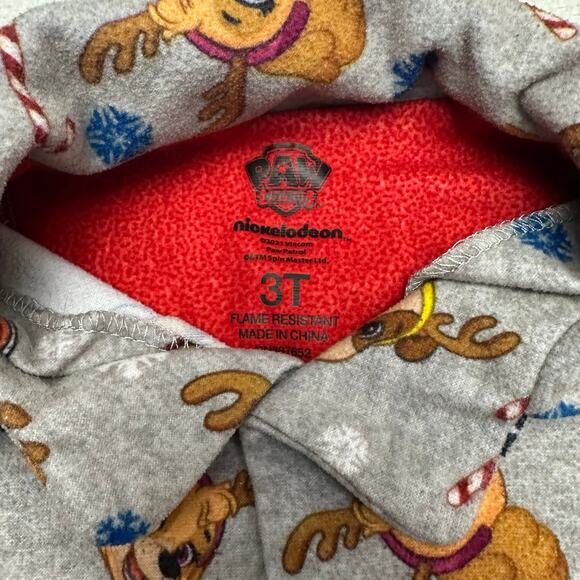 Nickelodeon Paw Patrol Christmas 12M Flannel Pajama Set Gray - Picture 2 of 4